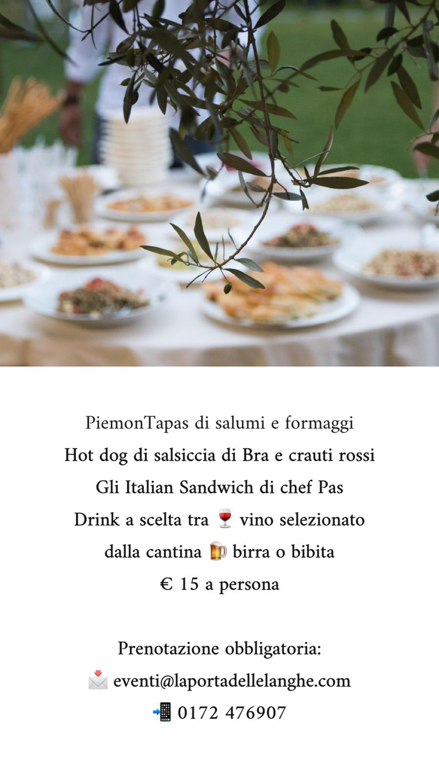 aperitivi in giardino la porta delle langhe